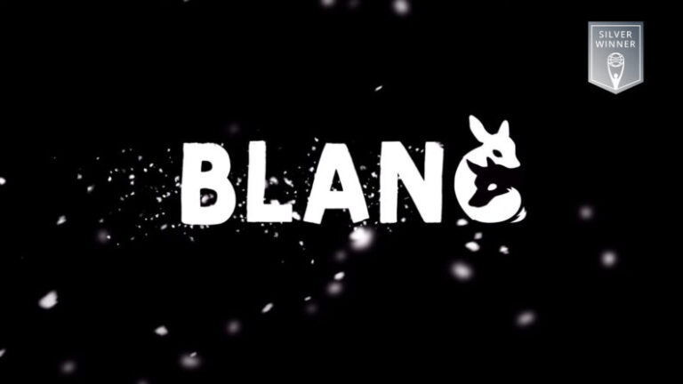 Blanc Keyart - Tiny Black Wolf Cub and Fawn Together with Clio Silver Award Emblem