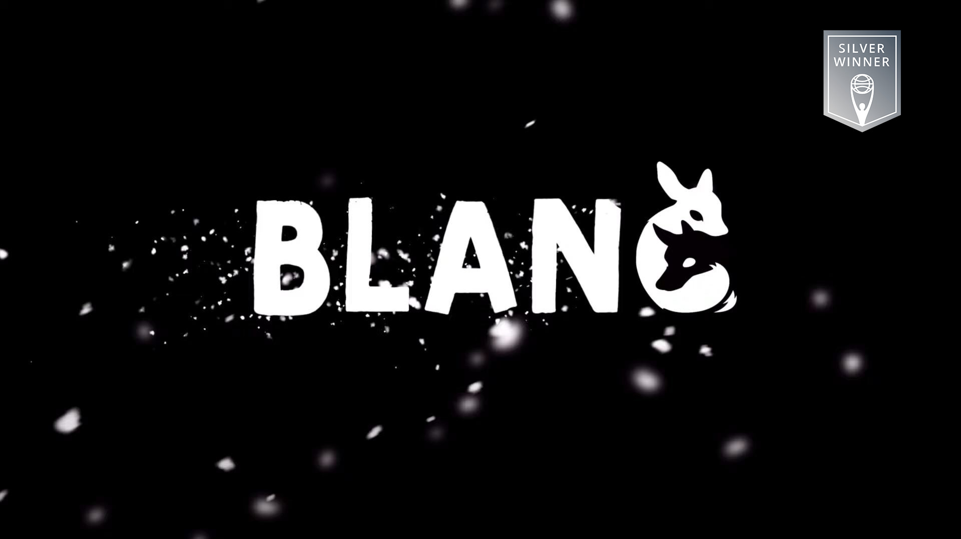 Blanc Keyart - Tiny Black Wolf Cub and Fawn Together with Clio Silver Award Emblem